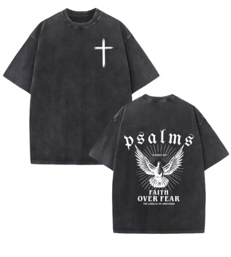 Christian Jesus Faith Over Fear Bible Verse T-shirt